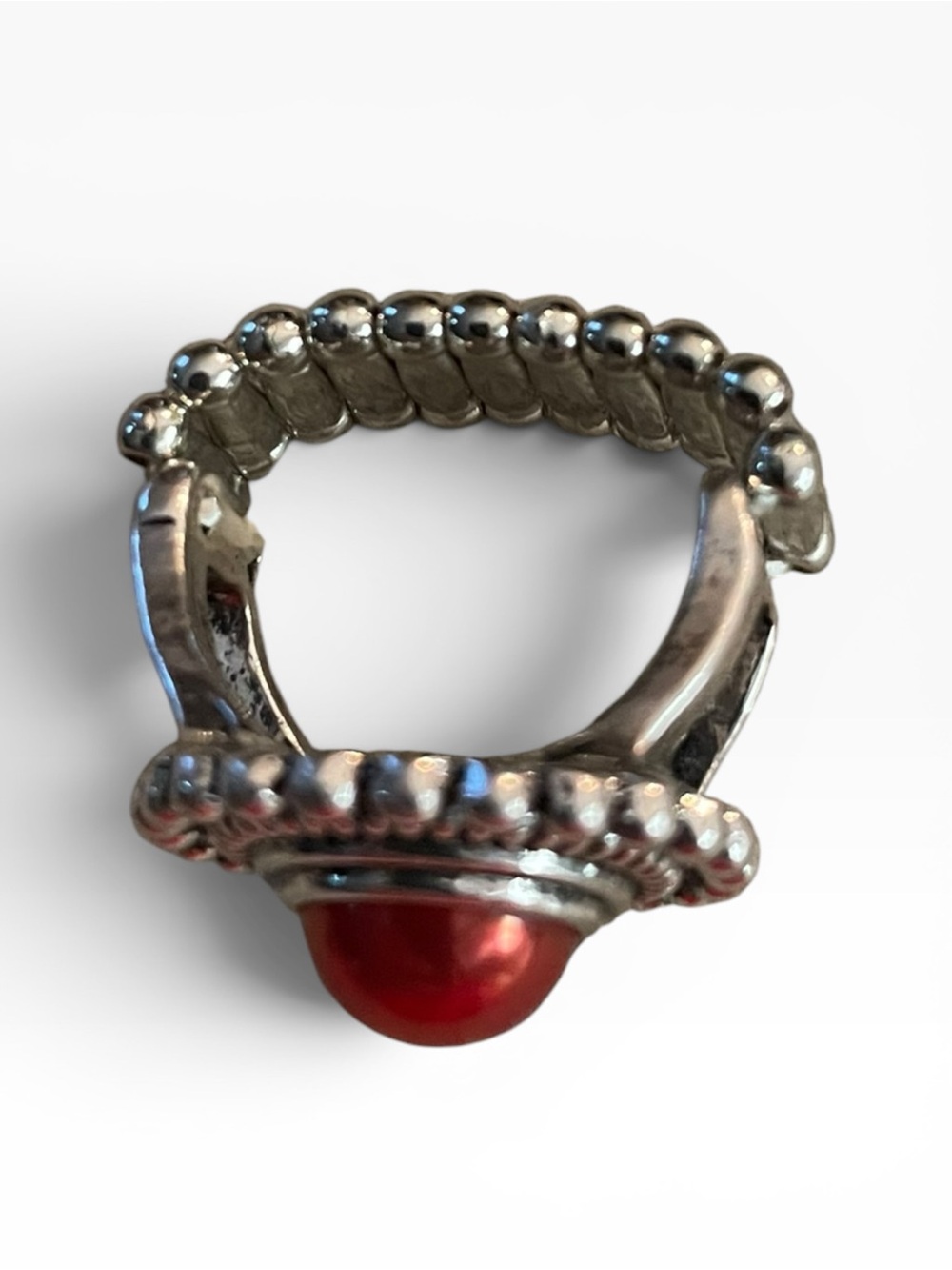 Red Rhinstone Stretch Ring NWOT - Picture 2 of 3
